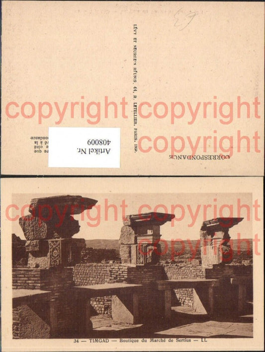 408009,Timgad Boutique du Marche de Sertius Archäologie Ausgrabung