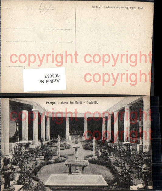408033,Pompei Casa de Vettii Peristilio Gartenanlage Brunnen Archäologie Ausgrabung