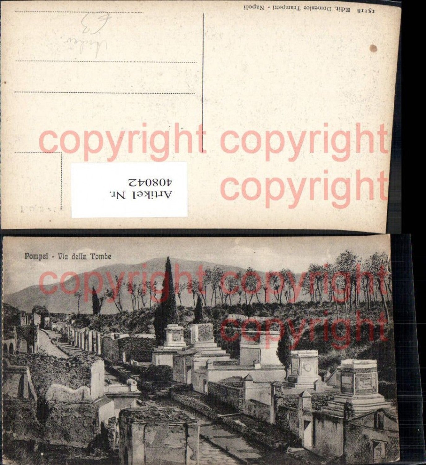 408042,Pompei Via delle Tombe Grab Friedhof Archäologie Ausgrabung