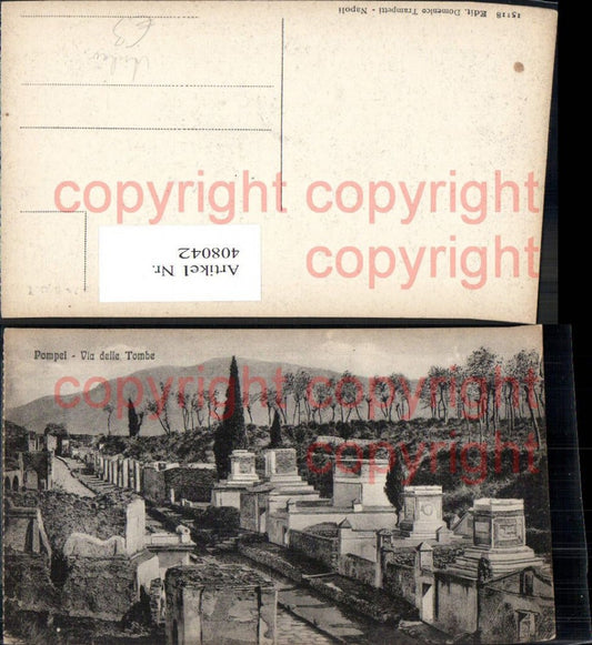 408042,Pompei Via delle Tombe Grab Friedhof Archäologie Ausgrabung