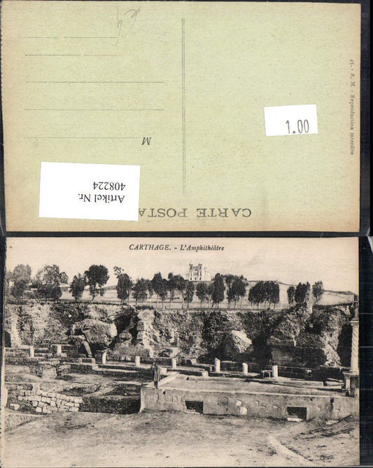 408224,Carthage L Amphiteatre Amphitheater Archäologie Ausgrabung