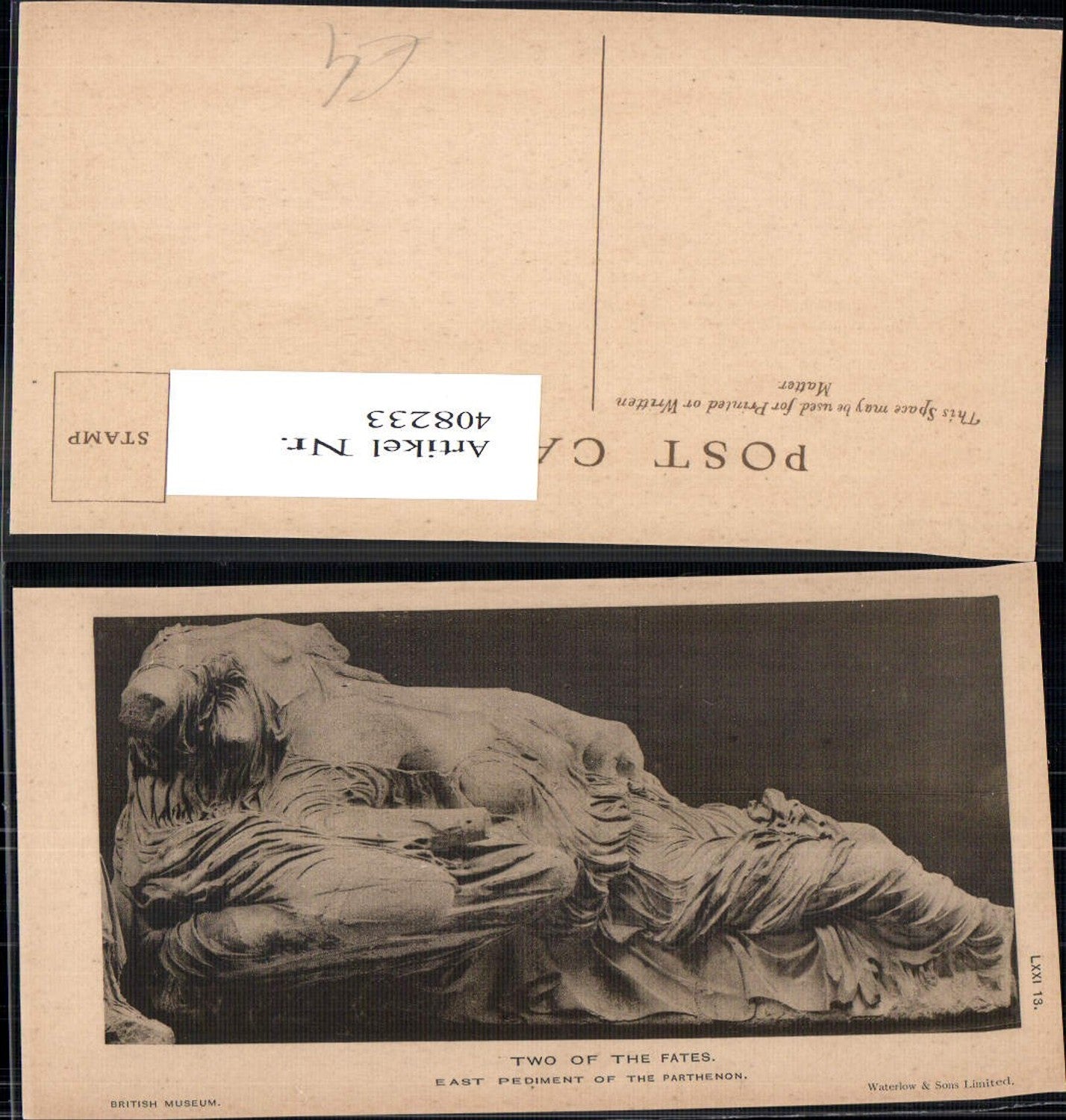 408233,Two of the Fates East Pediment of the Parthenon Skulptur Archäologie Ausgrabung