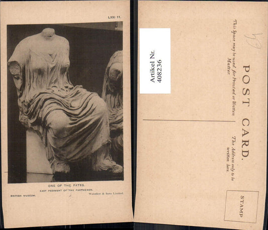 408236,One of the Fates East Pediment of the Parthenon Skulptur Archäologie Ausgrabung