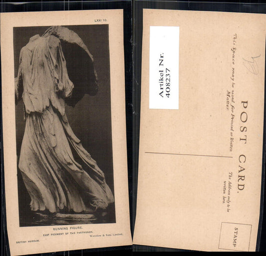 408237,Running Figure East Peidment of the Parthenon Skulptur Archäologie Ausgrabung