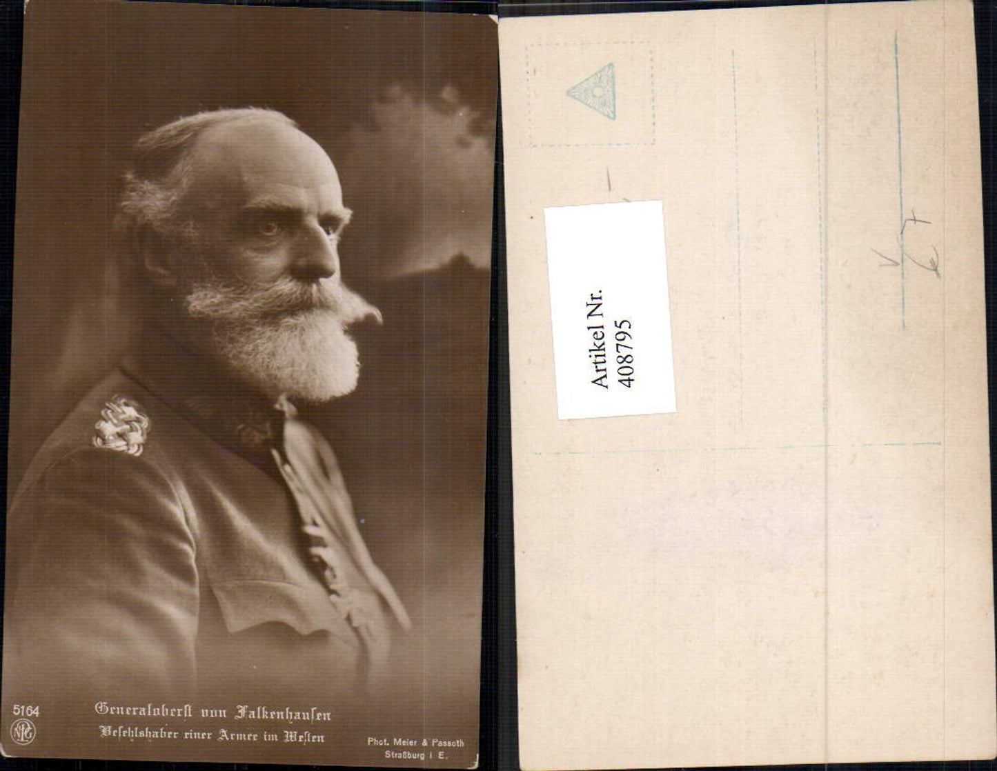 408795,WW1 Soldat Uniform Generaloberst v. Falkenhausen Eisernes Kreuz pub NPG 5164