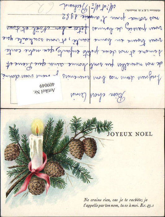 409049,Künstler AK Weihnachten Tannenzweig Zapfen Kerze
