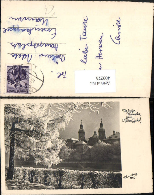 409276, New Year Church Towers Winter Picture pub Rhomberg 1259