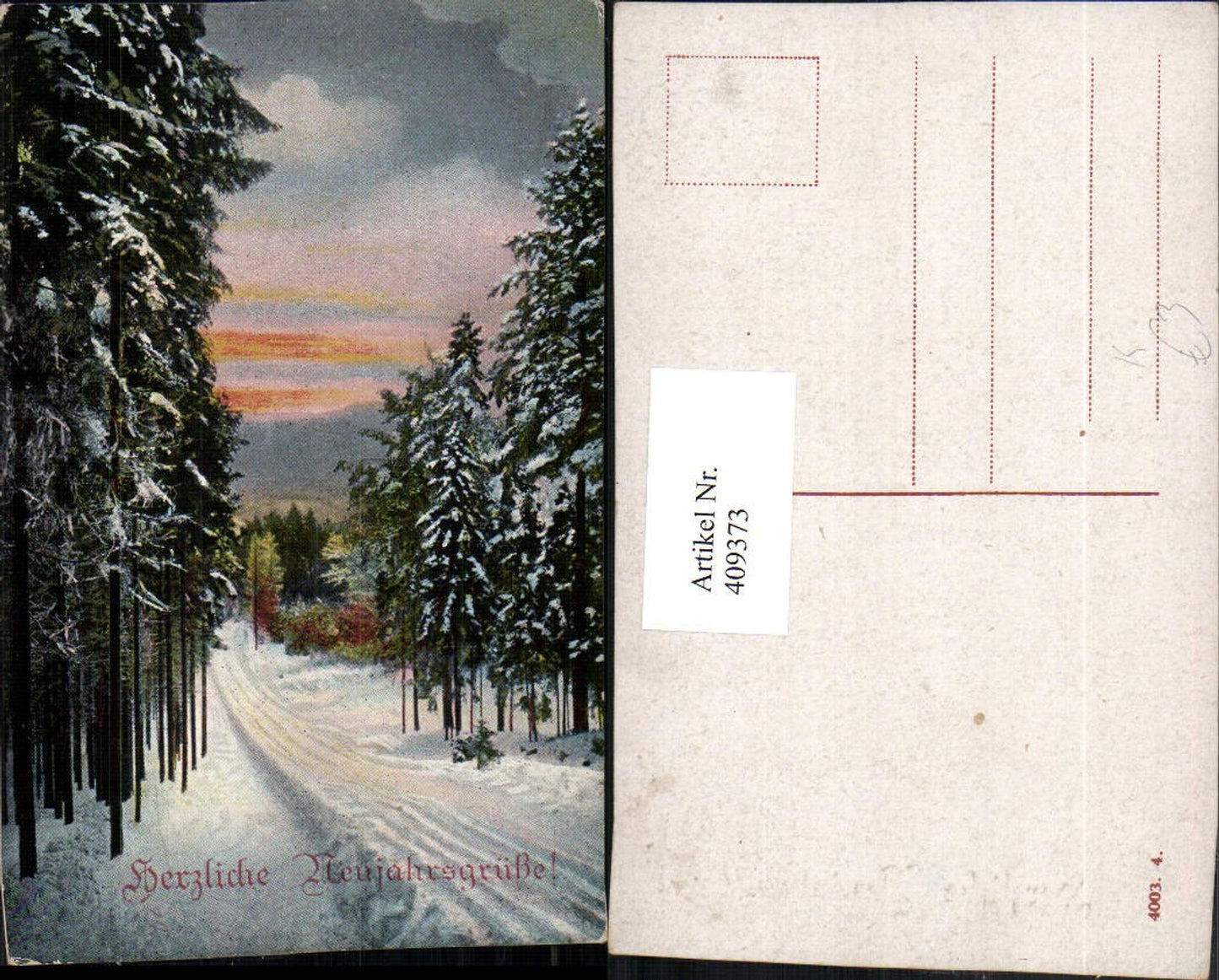409373, Artist AK New Year Winter Landscape Forest