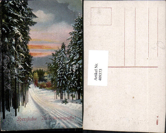 409373, Artist AK New Year Winter Landscape Forest
