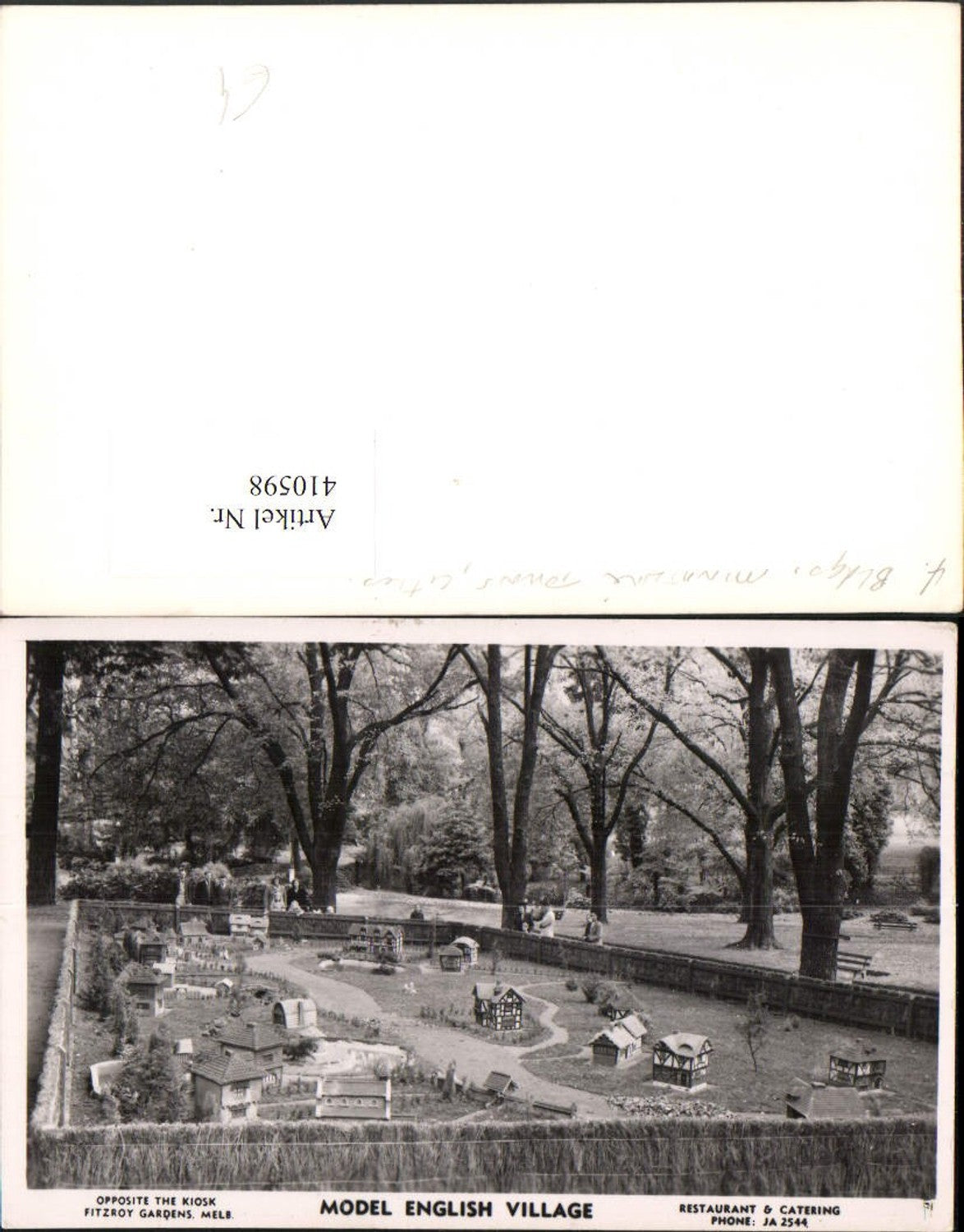 410598,Australia Australien Melbourne Fitzroy Gardens Miniatur