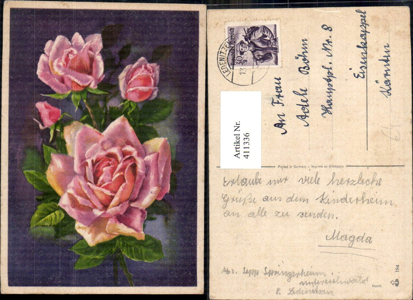 Alte Ansichtskarte – Old Postcard