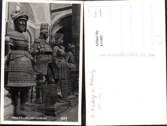 411403,Foto Ak Innsbruck Hofkirche Ritter Rüstung Mittelalter