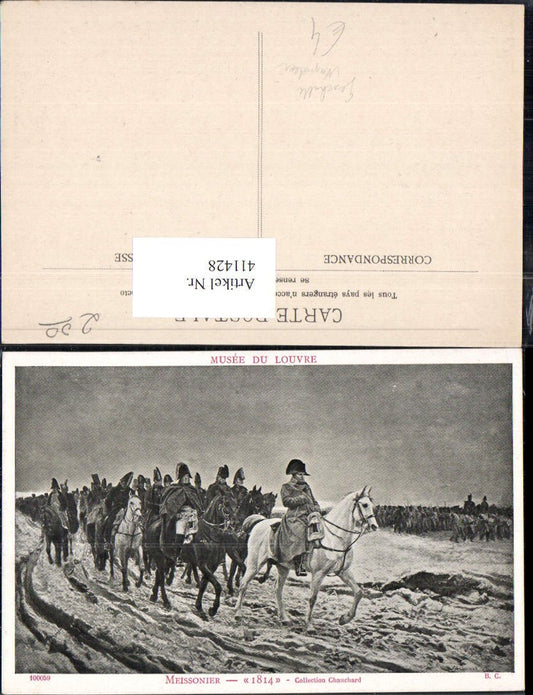 411428,Künstler Ak Meissonier Napoleon auf Pferd Soldaten Frühe Neuzeit