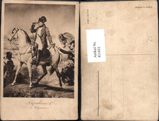 411431,Künstler Ak Napoleon I a Wagram Pferd Fernglas Frühe Neuzeit pub B.K.W.I. 832/8