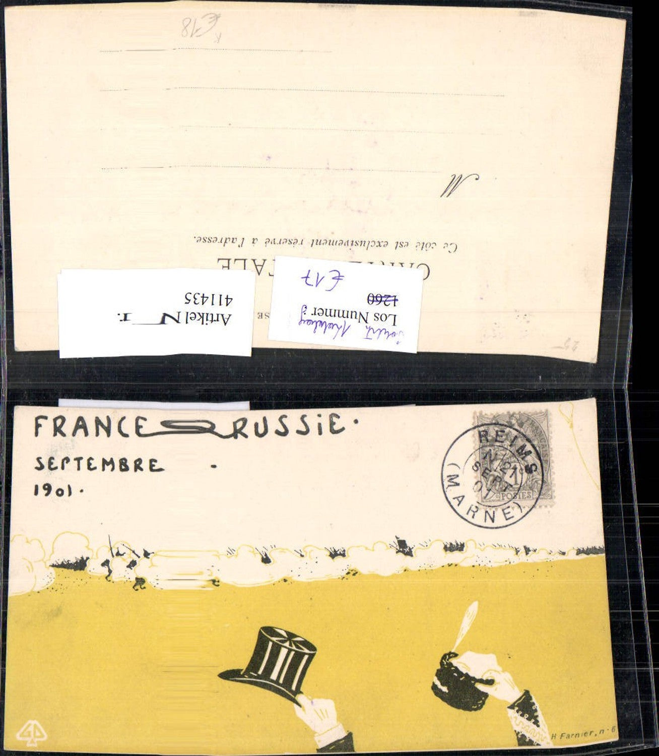 411435,RRR! H. Farnier Politik France Frankreich Russland Russio Russie Karikatur 19 Jhdt.