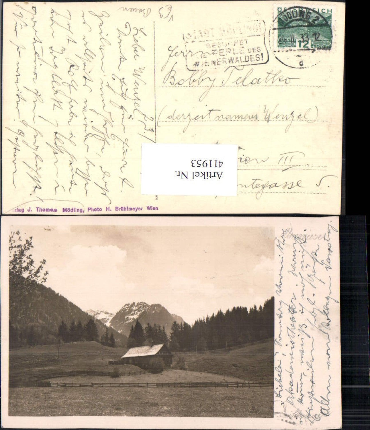 Alte Ansichtskarte – Old Postcard