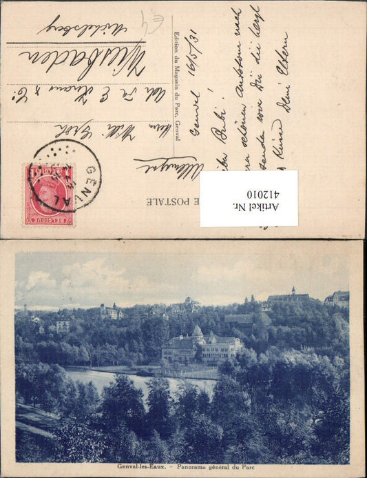 412010,Belgium Genval-les-Eaux Panorama general du Parc Teilansicht