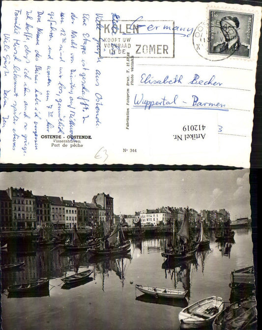 412019,Belgium Ostende Vissershaven Port de peche Hafen Boote