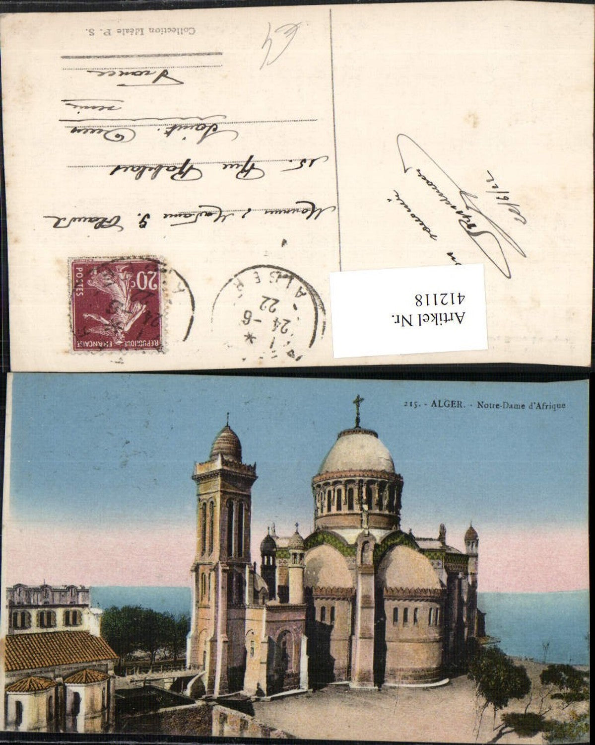 412118,Algeria Alger Algier Notre-Dame d'Afrique Kirche