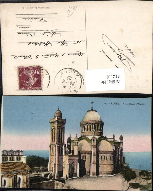 412118,Algeria Alger Algier Notre-Dame d'Afrique Kirche