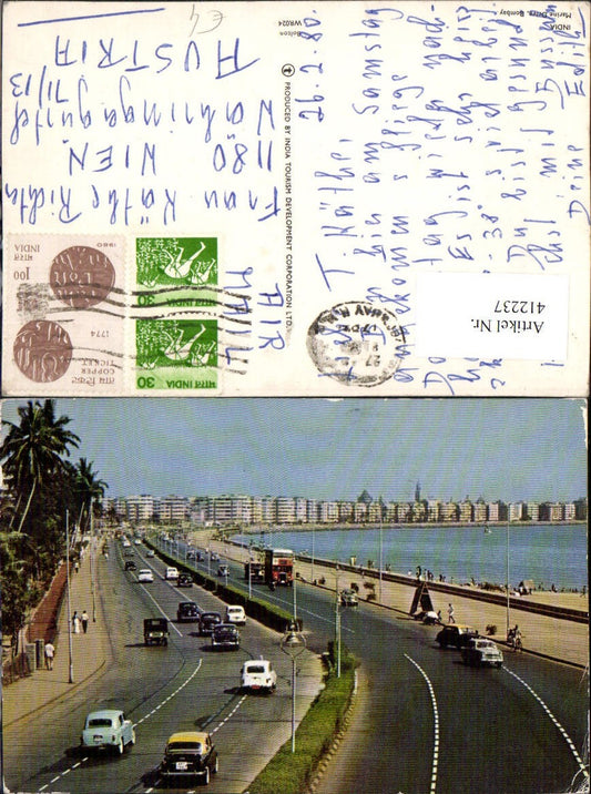 412237,India Bombay Marine Drive Straßenansicht