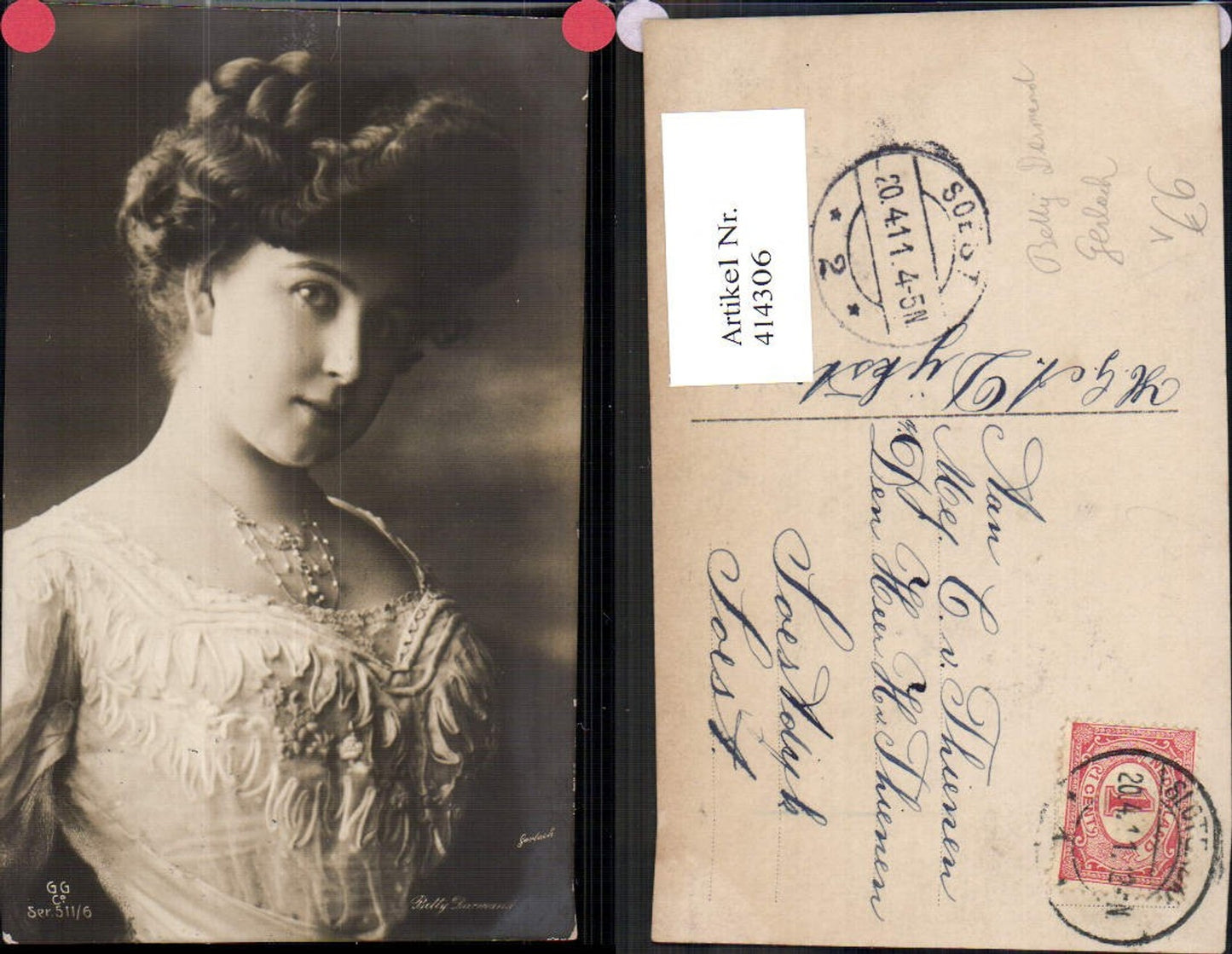 414306,Frau Betty Diamond Portrait pub Gerlach 511/6