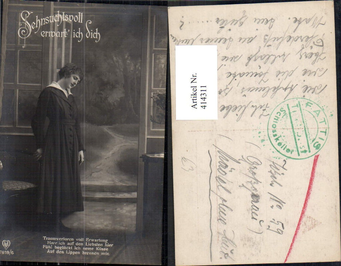 414311,Frau Kleid Sehnsuchtsvoll erwart ich dich Text