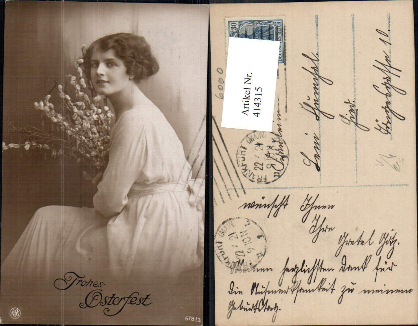 414315,Frau Palmzweige Ostern pub NPG 578/3