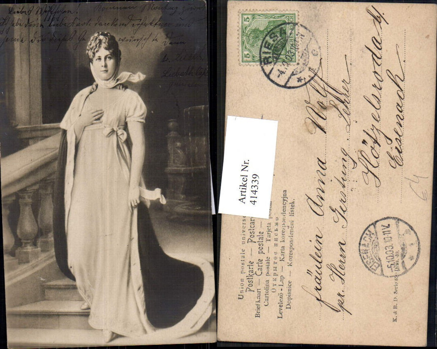 414339,Frau Kopftuch Pelzmantel Umhang m. Pelzrand