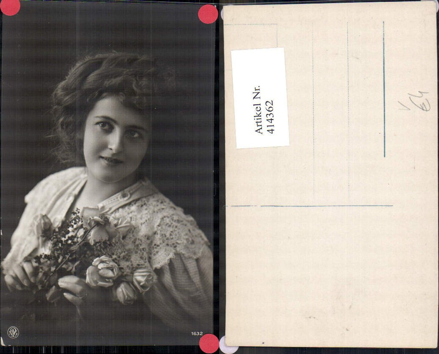 414362,Frau Rosen Blumenstrauß Portrait pub NPG 1632
