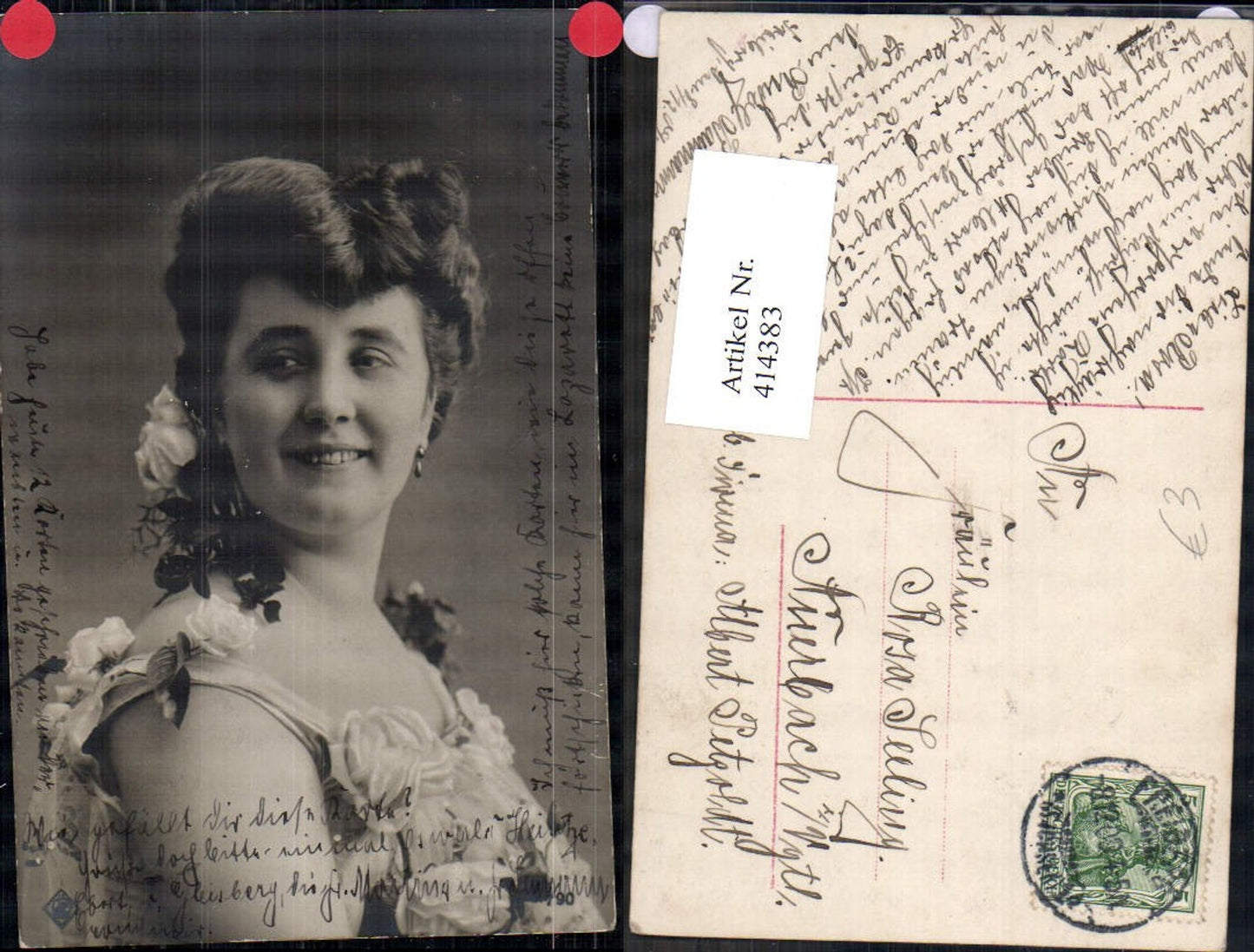 414383,Frau Rose i. Haar Ohrringe Schmuck Blumen Rosen Portrait