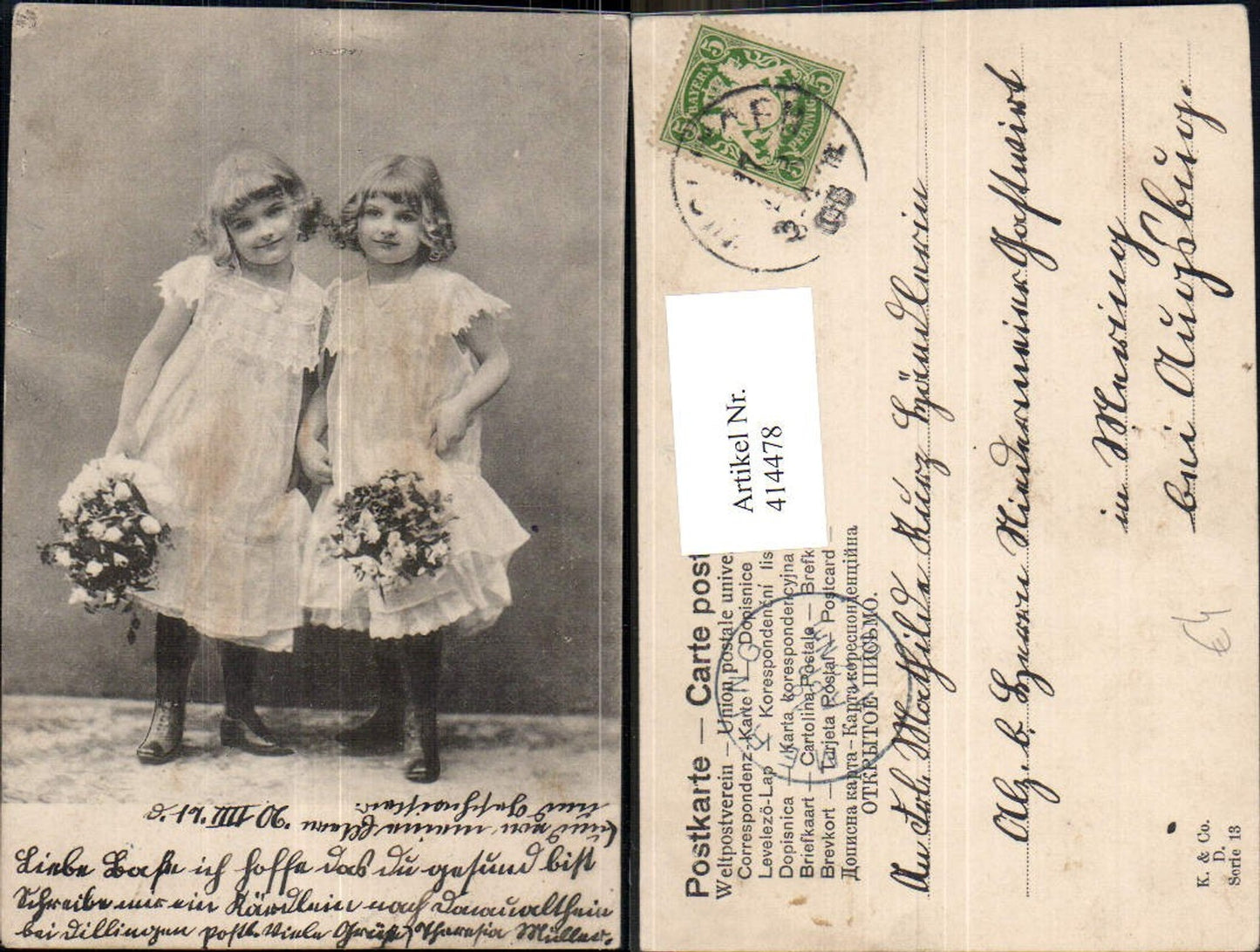 414478,Kinder Mädchen Kleider Blumen Strauß