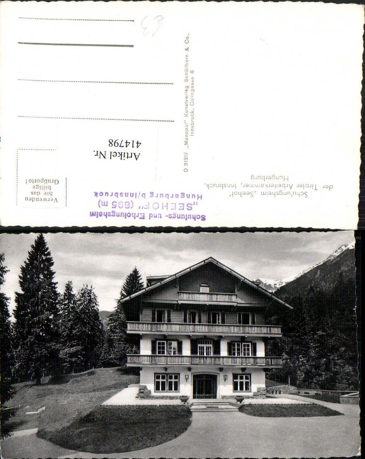Alte Ansichtskarte – Old Postcard
