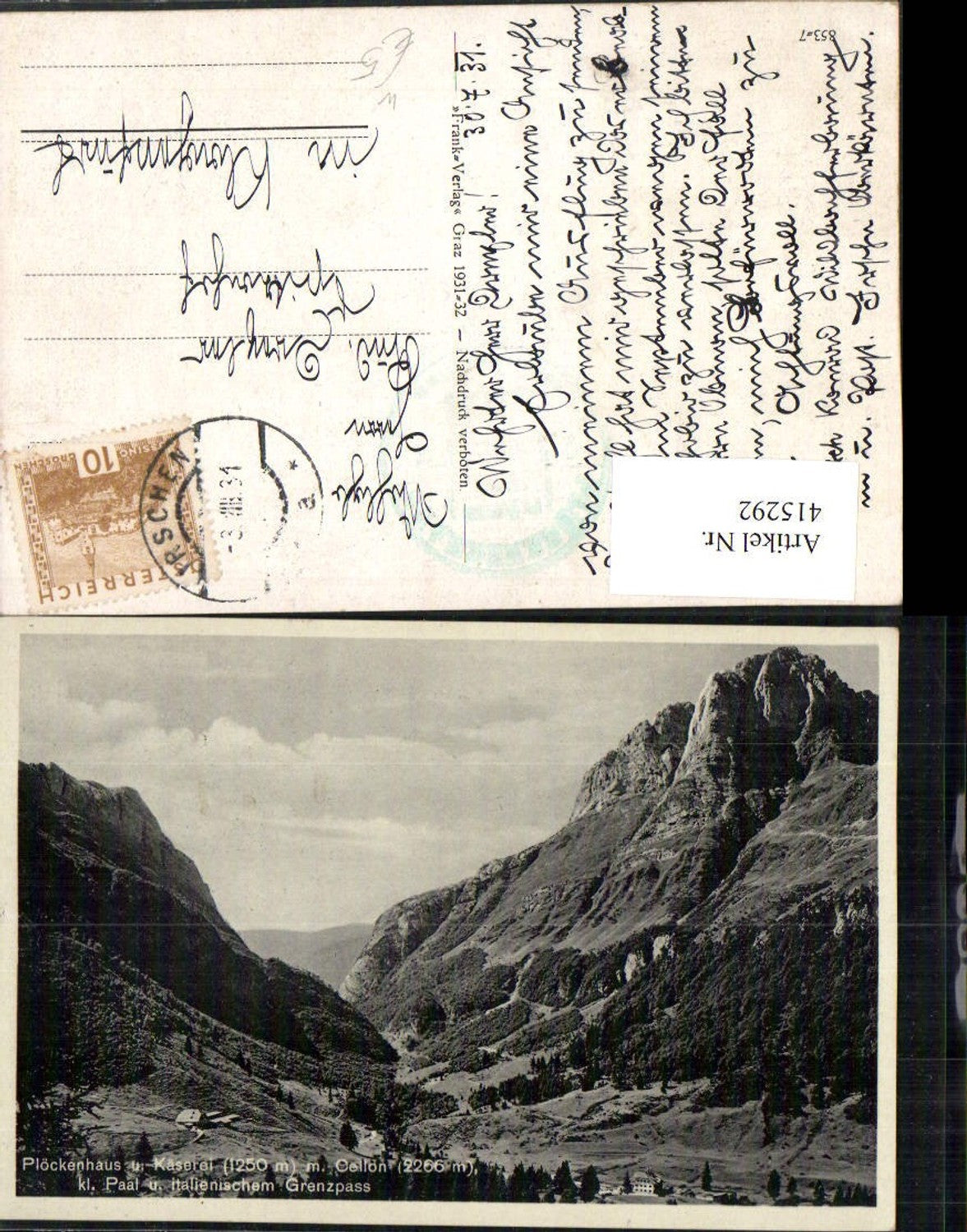 Alte Ansichtskarte – Old Postcard