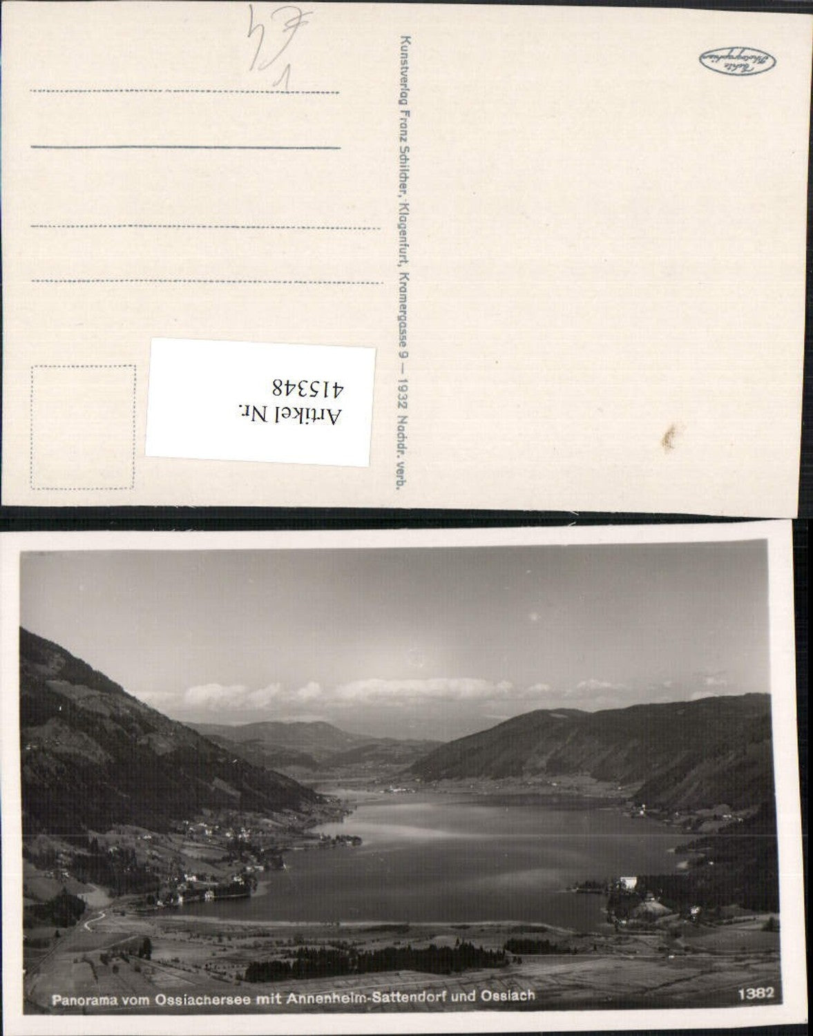 415348,Ossiachersee See m. Annenheim Sattendorf pub Franz Schilcher 1382
