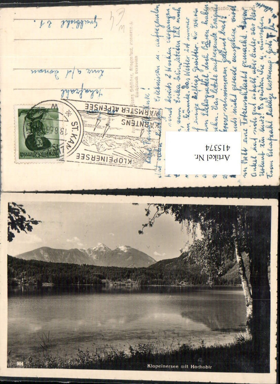 415374,Klopeinersee See b. St. Kanzian m. Hochobir Bergkulisse