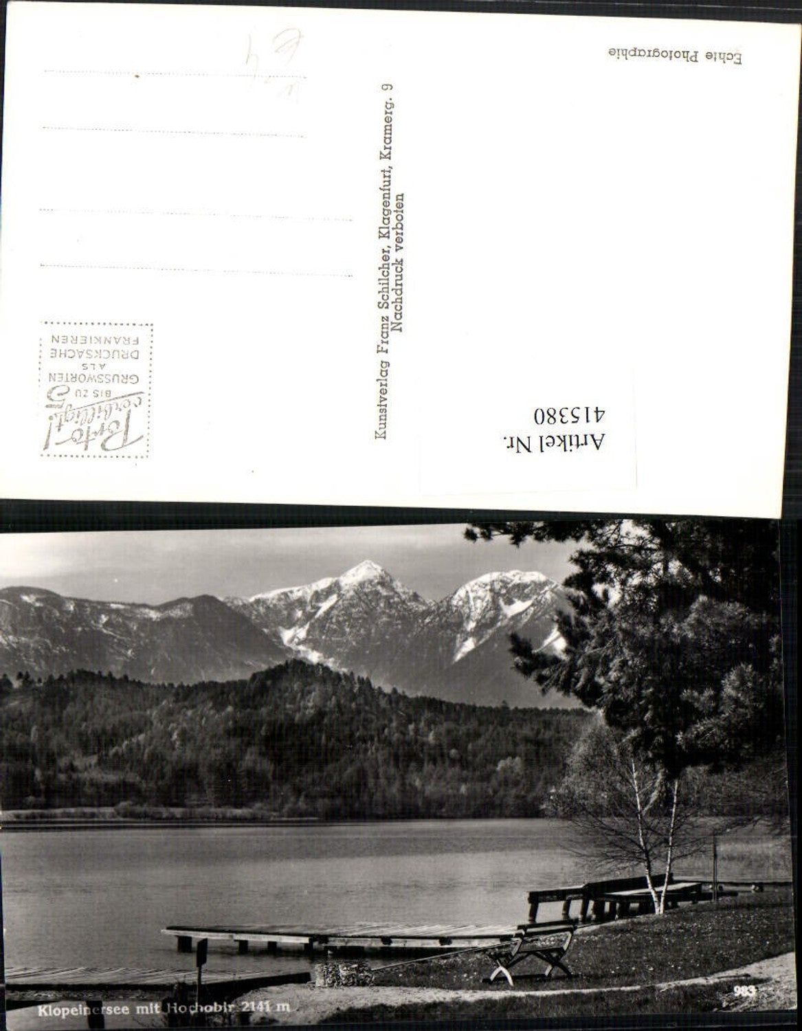 415380,Klopeinersee See b. St. Kanzian m. Hochobir Bergkulisse