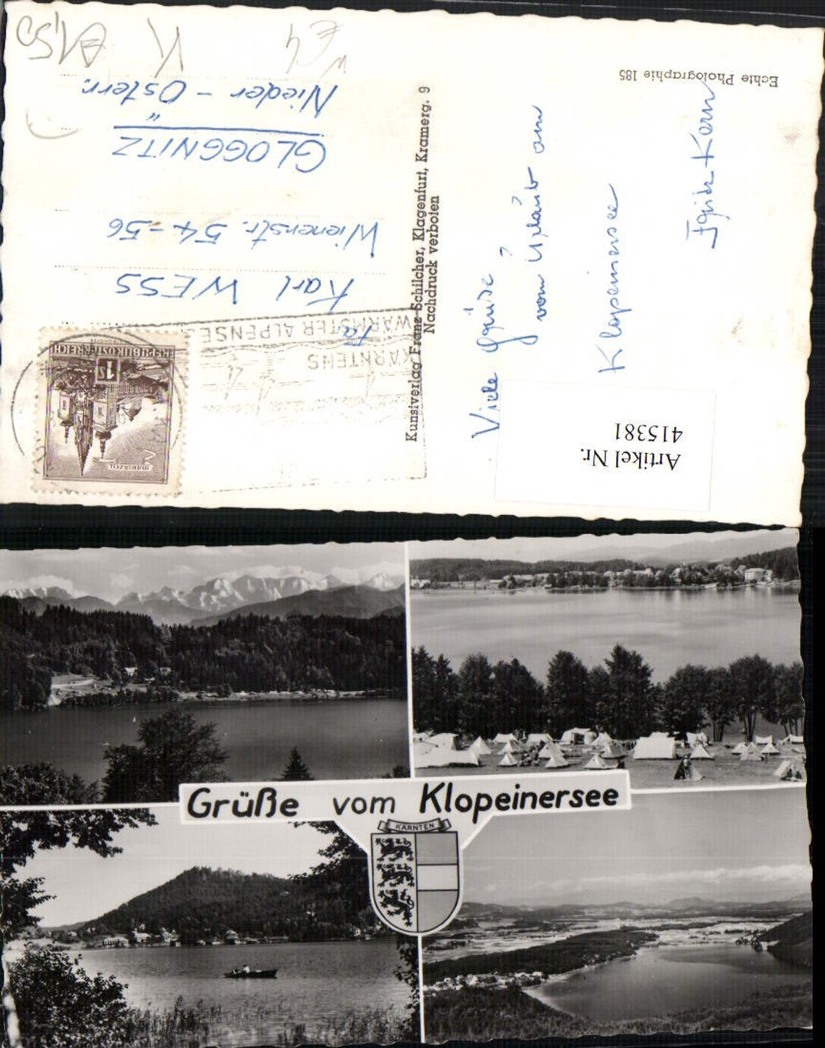 415381,Klopeinersee See b. St. Kanzian Camping Mehrbildkarte