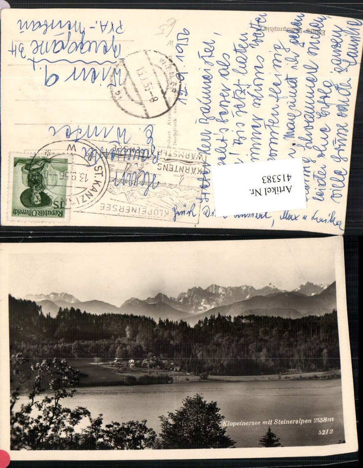 415383,Klopeinersee See b. St. Kanzian m. Steineralpen Bergkulisse