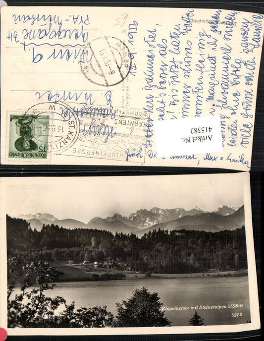 415383,Klopeinersee See b. St. Kanzian m. Steineralpen Bergkulisse