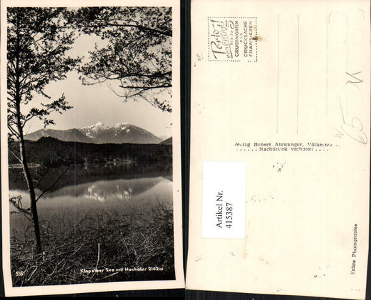 415387,Klopeiner See b. St. Kanzian m. Hochobir Bergkulisse