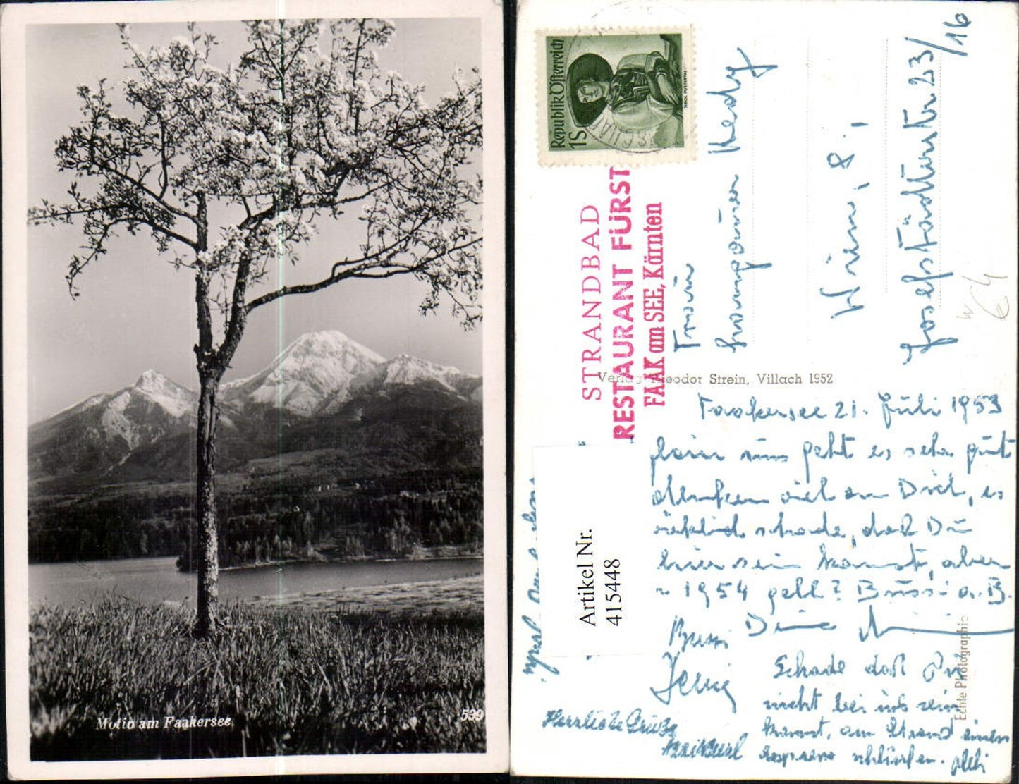 415448,Faakersee See b. Faak am See Bergkulisse