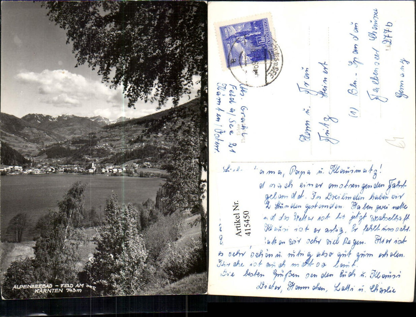415450,Feld am See Totale Alpenseebad See Bergkulisse