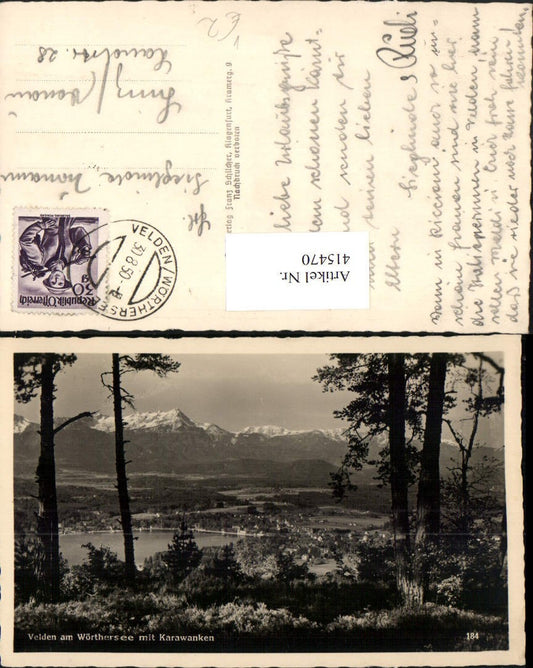 415470,Velden am Wörthersee Totale m. Karawanken Bergkulisse pub Franz Schilcher 184