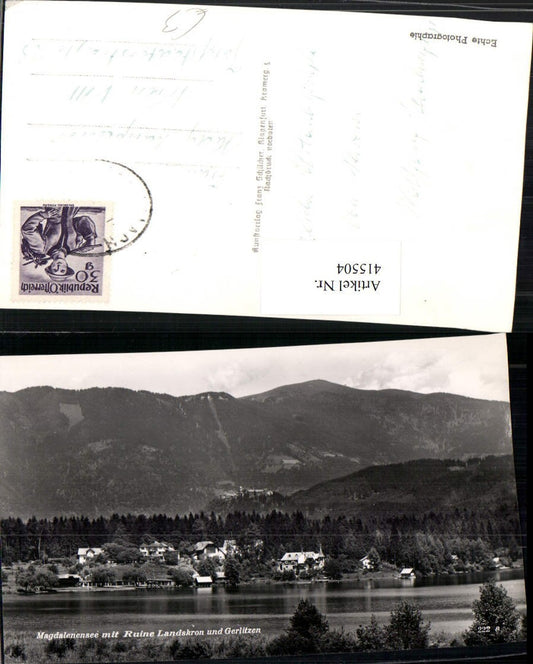 415504,Magdalenensee See m. Ruine Landskron u. Gerlitzen pub Franz Schilcher 222a