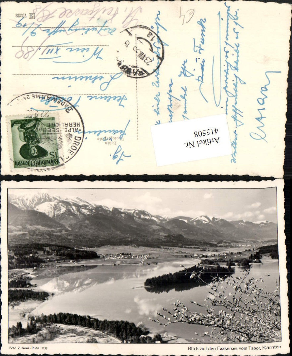 415508,Blick auf den Faakersee See b. Faak vom Tabor Bergkulisse
