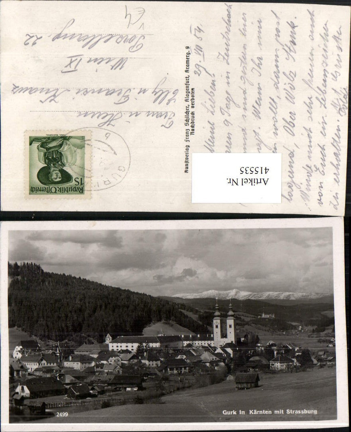 415535,Gurk Totale m. Strassburg Bergkulisse pub Franz Schilcher 2499