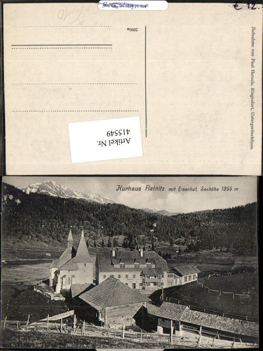 415549,Kurhaus Flatnitz Flattnitz m. Eisenhut Bergkulisse