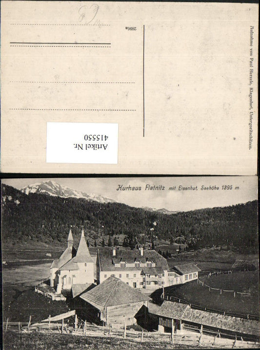 415550,Kurhaus Flatnitz Flattnitz m. Eisenhut Bergkulisse