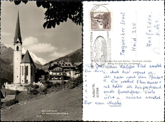 415568,Heiligenblut Kirche m. Großglockner Bergkulisse